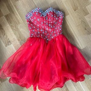Red homecoming/party dress size 2